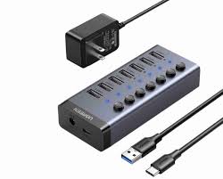 Ugreen 7-Port Powered USB 3.0 Hub UK Power adaptor